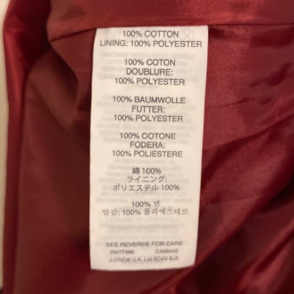 NWOT J.CREW Blue Red Floral A-Line Back Zip Pleated Skirt Pockets Womens Size 6 - Picture 7 of 7